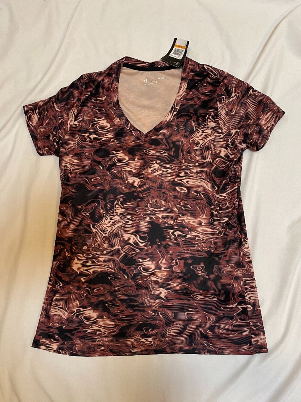 Under armour Womens V Neck T Shirt Size Small Loose Fit Multicolor 1366970-688